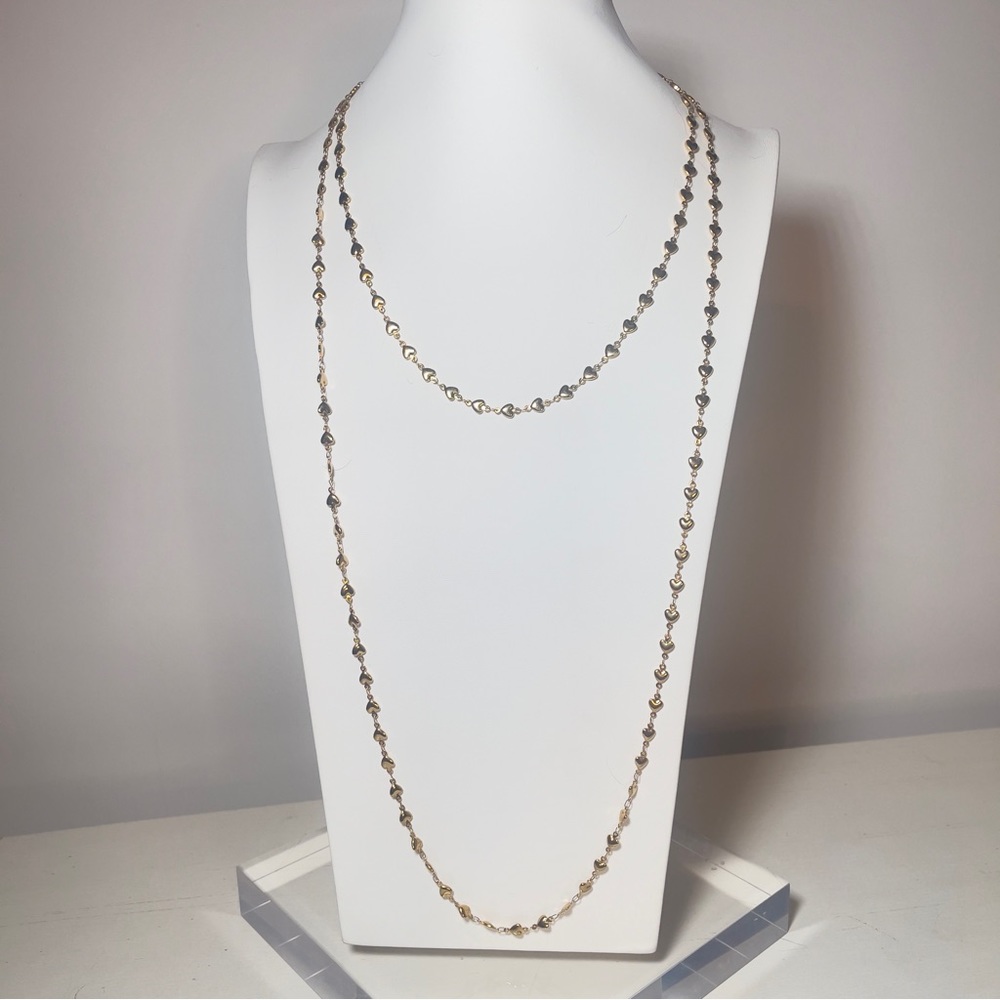 Pair of Yellow Gold Milor Stainless Steel Heart Necklaces - Picture 6 of 16